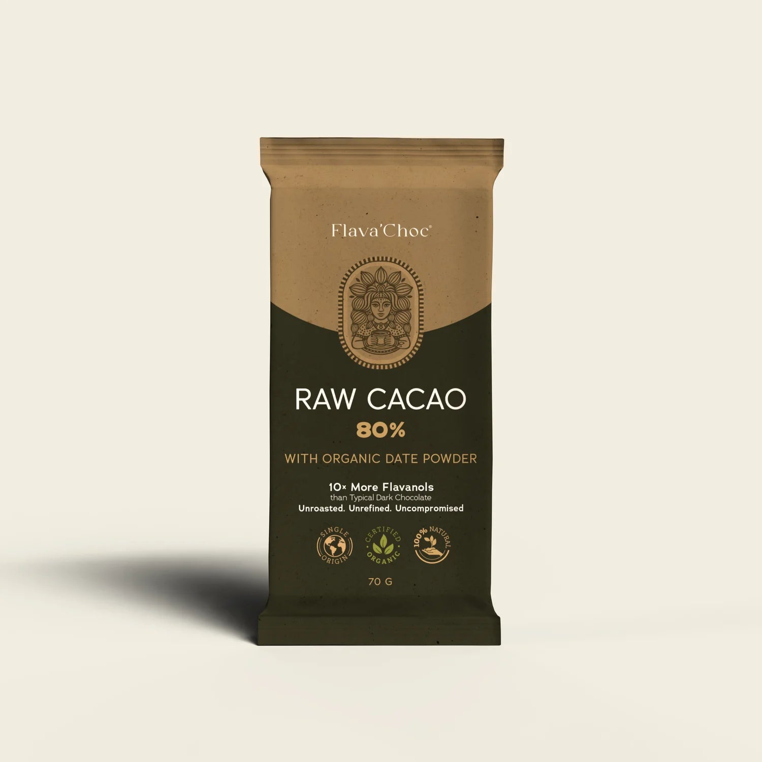 80% Unroasted Cacao Bar