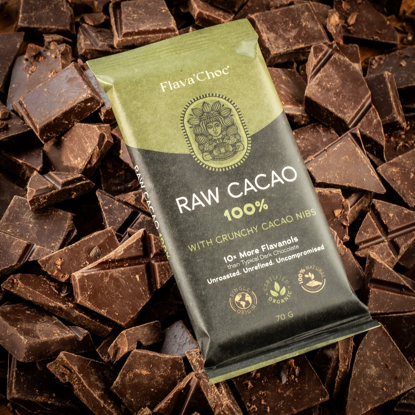 100% Unroasted Cacao Bar