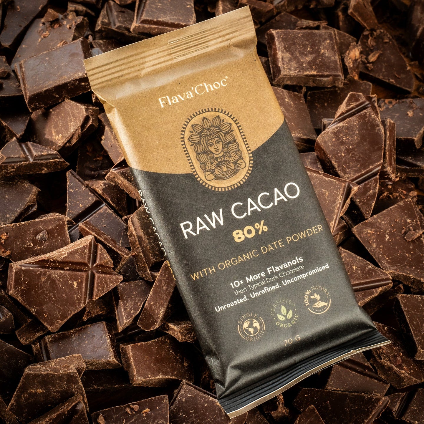 80% Unroasted Cacao Bar